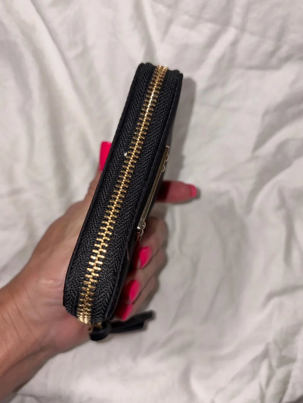 Kate Spade Darci Wilson Road Zip Around Nylon Wallet Black